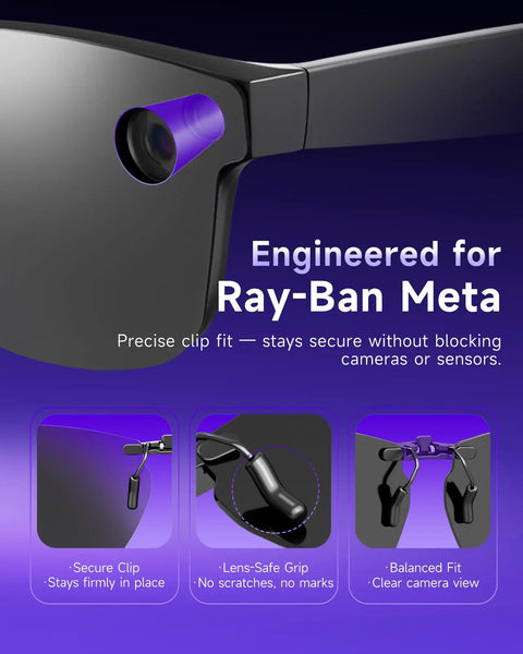 Four Pack Polarized Clip On Lenses For Meta Wayfarer Regular Size RW4008 RW4006 RW4012 50 22 Anti Glare UV400 Sunglasses Accessories fitting details