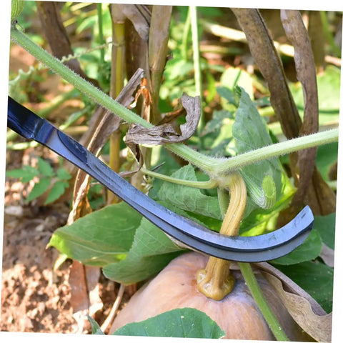 Two Piece Reaping Hook Set For Gardening And Harvesting, Rustproof Steel Multi Function Tool cutting plant in garden