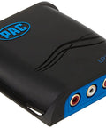 Pro Series 4 Channel Line Output Converter with Remote Turn On, blue finish, high power, speaker level to RCA output, top angle view