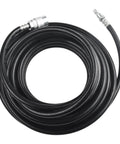 Heavy Duty 24.6 Foot PVC Air Compressor Hose With Quick Connect Fittings Sweet For Pneumatic Tools In Home Garage Setting Black 5mm ID Has Pro Grade Durability Flexibility For Everyday Workshop Set For Fast Tool Swaps And Rock Solid Air Flow. coiled black PVC air compressor hose with quick connect fittings, 24.6 ft, 5mm ID