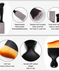 Dual-head design and soft microfiber in 3 Piece Car Interior Detail Dust Brush Set With Soft Microfiber Dual Head Duster For Dash Console Vents And Upholstery No-Shed Cleaning Tool For Auto Truck SUV And RV