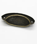 Antique Brass Iron Seashell Drawer Knob from 30-piece set with screws, 81mm length, 67mm center to center, vintage hardware for cabinets