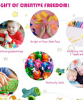 Colorful Clay Kit With 24 Colors And 3 Sculpting Tools No Bake Mess Free Craft Set For Kids And Adults art projects display