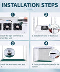 Installation steps for Triple Fan Laminar Flow Hood Boasts Hella Quiet Operation And Badass Aluminum Frame For A Sweet Clean Bench Experience Perfect For Phone Repair Or Lab Work Demanding Zero Dust And Killer Results.