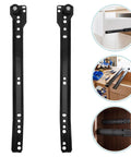 Two Pair Professional Grade Bottom Mount Drawer Slides With Reliable Soft Close Action For Dressers And Vanity Cabinets, black iron tracks