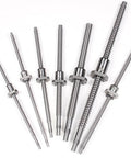 C5 SFU1605 Ball Screw With Single Ball Nut End Machined For CNC Parts And 3D Printers in various lengths, multiple screws shown