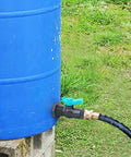 Rain Barrel Spigot Kit With Hole Saw, PVC Bulkhead Fitting, Ball Valve, Thread Seal Tape, And Garden Hose Male Threaded Adapter for water flow