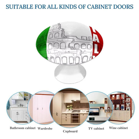 Heavy Duty Two Pack Round Cabinet Knobs And Drawer Pulls One Point One Inch Stainless Steel Kitchen Hardware For Cupboards, featuring Italian design.