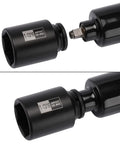Beefy 4 Piece 1/2 Inch Drive Deep Impact Socket Set 6 Point CR-MO Chrome Moly showing 1-13/16 inch socket and drive attachment