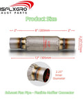 Beefy Universal Exhaust Flex Pipe 2.25 Inch Stainless Steel Double Braided 2 Ply Leak Proof Design For Cars And Trucks