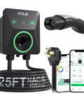 Straight Up Badass Level 2 EV Charger For Tesla With 40 Amp 9.6 KW Power Nema 14 50 Plug No Overheat Drama Smooth Plug And Play UL Listed Fast Juice Delivery Ride Ready Daily Commuter Gear and 25ft cable