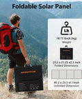 Hiker with high efficiency 220W 40V monocrystalline foldable solar panel for power stations RVs camping and off-grid fishing, IP67 waterproof