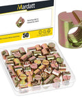 50Pcs M6 X 10mm Yellow Zinc Plated Carbon Steel Barrel Nuts Kit Slotted Dowels For Wood Furniture Beds Cribs Chairs