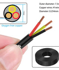 Detailed view of Heavy Duty 12 Gauge 2 Conductor Electrical Wire 12 AWG Stranded PVC Jacket Oxygen Free Copper Cable 100 Feet
