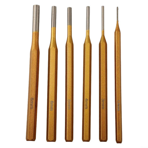 6-Piece Alloy Steel Chisel Set For Concrete Breaking And Stone Carving, Metal Punching Kit with various size chisels