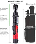 12V Cordless Brushless Ratchet Wrench Kit With Three Eighth Inch Drive, 65 Foot Pounds Torque, Li Ion Battery Comparison Chart