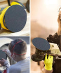 Heavy Duty 5 Inch 60 Grit Sanding Discs 70 Pack With Hook And Loop Sander Pad on orbital sanders in woodworking and DIY use