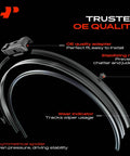 Top Tier 24 And 19 Inch Windshield Wiper Blades With Embedded Wear Indicator Plus Bonus Cleaning Towel Game Changing Grip showing adapter and stabilizing ring.