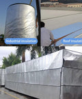 Premium Automotive Sound Deadening Mat 197 Mil Thick Waterproof Nbr Foam For Ultimate Heat Insulation And Vibration Dampening Road Noise Slayer images of industrial and roof insulation in use.