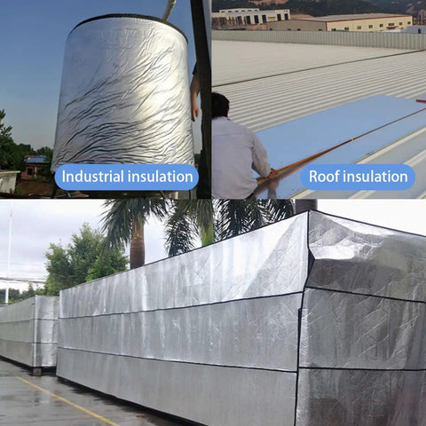Premium Automotive Sound Deadening Mat 197 Mil Thick Waterproof Nbr Foam For Ultimate Heat Insulation And Vibration Dampening Road Noise Slayer images of industrial and roof insulation in use.