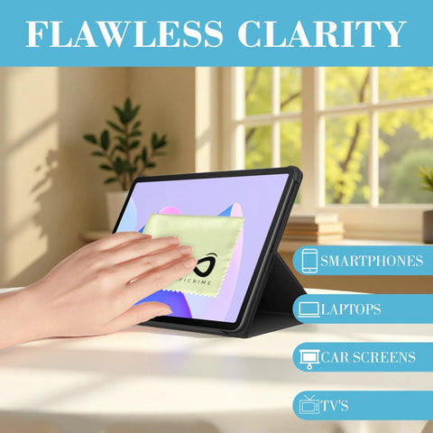 INFICRIME microfiber cleaning cloths, 6x7 in, 15-pack, assorted colors, for tablets and screens