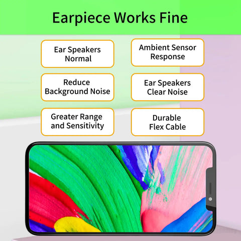 Front Earpiece Speaker Drop In Replacement For iPhone XS Max With Ambient Light Sensor And Proximity Sensor Flex Cable Assembly New A1921 A2101 A2102 A2103 A2104 with feature highlights