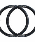 Two Heavy Duty 27.5 Inch Fat Bike Inner Tubes AV32mm Schrader Valve 64/76-584 Fits 27.5x2.50 to 27.5x3.00 Tires displayed