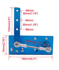 DC 24V Reciprocating Swing Motor With 90 RPM No-Load Speed, 20-120 Degree Adjustable Swing, metal components, measurements shown