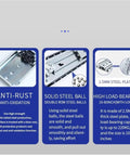 Built Tough Heavy Duty Drawer Slides 500 Lbs Capacity Ball Bearing full extension drawer slides with anti-rust features.