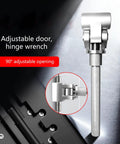 Adjustable Door Hinge Fixer for Entry and Bedroom Doors Drill Free No Damage Gap Fix Tool with 90° adjustable opening view