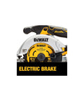 Slick Pro Grade Rugged Brushless Cordless Circular Saw 20V Max 6 1/2 Inch with electric brake for precision cutting.