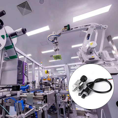 Stainless Steel Pressure Transducer Sensor With Connector One Eighth Inch NPT Fitting for industrial machinery