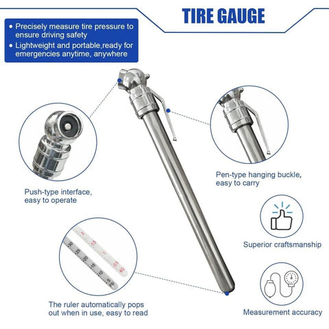 Tire gauge for 2 Ton Scissor Jack With Rubber Pad Portable Car Jack Emergency Kit For Sedan SUV MPV Including Jack Pad Ratchet Wrench