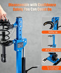 4.5 Ton Hydraulic Strut Spring Compressor With Foot Operated Power, Heavy Duty Coil Spring Tool in use
