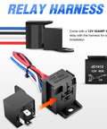 Relay harness and 12V 40AMP 4Pin relay for 12V 2 In 1 Ignition Switch Panel With Rocker And Engine Start Button Toggle Switches