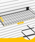 Two-Pack Heavy Duty Slatwall Shelves 23.6 By 11.8 Inch Metal Wire Shelves for Garage and Home Organization, front view