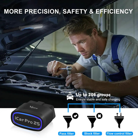 Bluetooth OBD2 Diagnostic Adapter For iOS Android And Windows Read And Clear Check Engine Codes Real Time Performance Data And Logger
