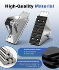 Two Pack Aluminum Anti Skid Shoe Kit For Extension Ladders Replacement Parts with Rubber Padded Ladder Feet displayed