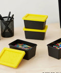 Go To Mini Storage Bins With Lids 4 Pack For Small Parts Crafts Hardware And Office Supplies Space Saving Stackable Totes