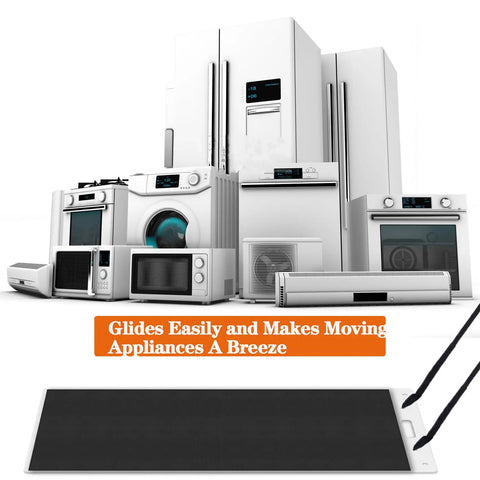 Industrial Strength Appliance Sliders With Pull Straps 49 X 30 Inch Furniture Glide Mat for easy moving of kitchen appliances.