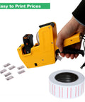 Go-To White Price Gun Labels 60 Rolls For MX5500 30000 Pieces Paper Price Tag Labels with yellow pricing gun and label roll