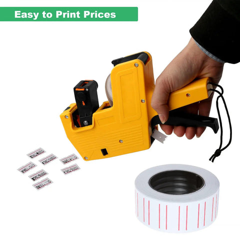 Go-To White Price Gun Labels 60 Rolls For MX5500 30000 Pieces Paper Price Tag Labels with yellow pricing gun and label roll