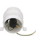 Turbo 4000 Series II In Line Blower For 4 Inch Vent Hose Water Resistant 12 Volt Marine Vent Fan front view with wires