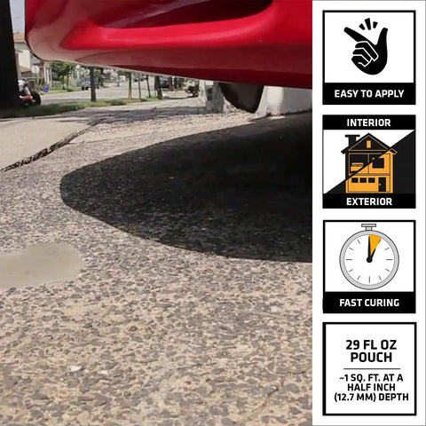 Patch And Rapid Curing Mortar Repair For Indoor And Outdoor Use, Light Gray, 858 Ml, Polymer Modified Patch on sidewalk