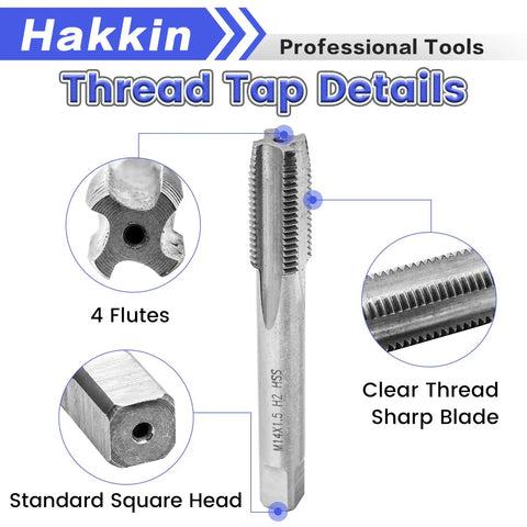 M14x1.5 Metric Tap And Die Set With 38mm Round Die Stock Handle Wrench Pro Grade High Speed Steel Tap Die Kit details