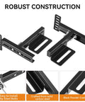 Straight Up Sturdy Headboard Bracket Kit For Adjustable Beds And Metal Frames showing robust black steel brackets for easy installation.