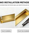 Two Pack Recessed Cabinet Handle And Flush Zinc Alloy Finger Pulls For Kitchen Cabinets, Drawers, And Wardrobes, 3.8 Inch Gold Finish installation options