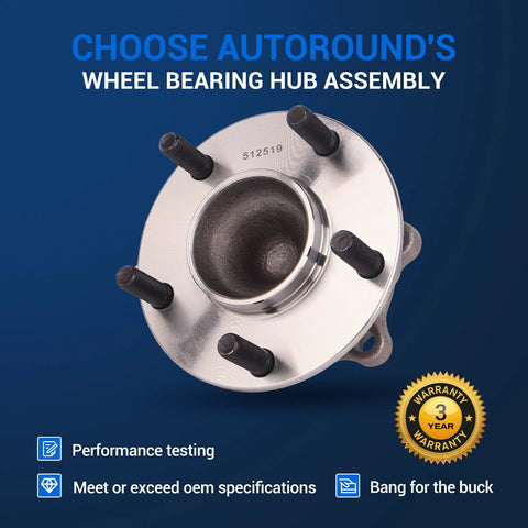 Rear Wheel Bearing And Hub Assembly For Mazda 6 2014 To 2020 And CX-5 2013 To 2020 With 5-Lug And ABS, Wheel Hub Replacement Pro-Grade
