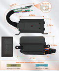 Dimensions of Beefy 6 Way Waterproof Fuse Relay Box With Built In Diodes Pre Wired 12 AWG Harness Includes Relays And Terminals ATC/ATO Fuses Heavy Duty 12V Automotive Marine Relay Panel For Cars Boats Trucks.