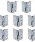 Heavy Duty Trailer Wood Sides Brackets Tailgate Bulkhead Corner Connectors Vehicle Bed Rail Hardware Right Angle Latch Rack Pieces Solid Steel Fittings Built Tough Rig Ready Workhorse, zinc plated steel corner brackets set.